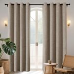 100% pimendavad linase ilmega kardinad öösidega, 2 tk 240x135cm
