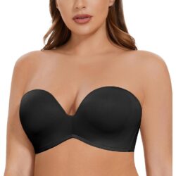 Meleneca õlapaelteta push-up rinnahoidja, Must, 95D