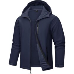 Meeste veekindel softshell fliisvooderdusega tuulekindel jope - sinine M