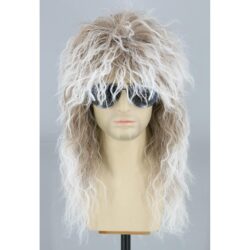 Topcosplay 70-ndate ja 80-ndate stiilis mullet-parukas (pruun)