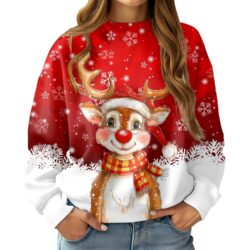 Naiste jõulupusa lustaka 3D-mustriga (S-XXL)