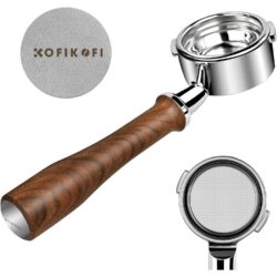 Põhjata 58 mm portafilter Gaggia masinatele, pähklipuust käepide