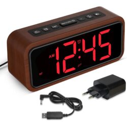 Vali puidust LED-äratuskell – 12 helinat ja retrostiil
