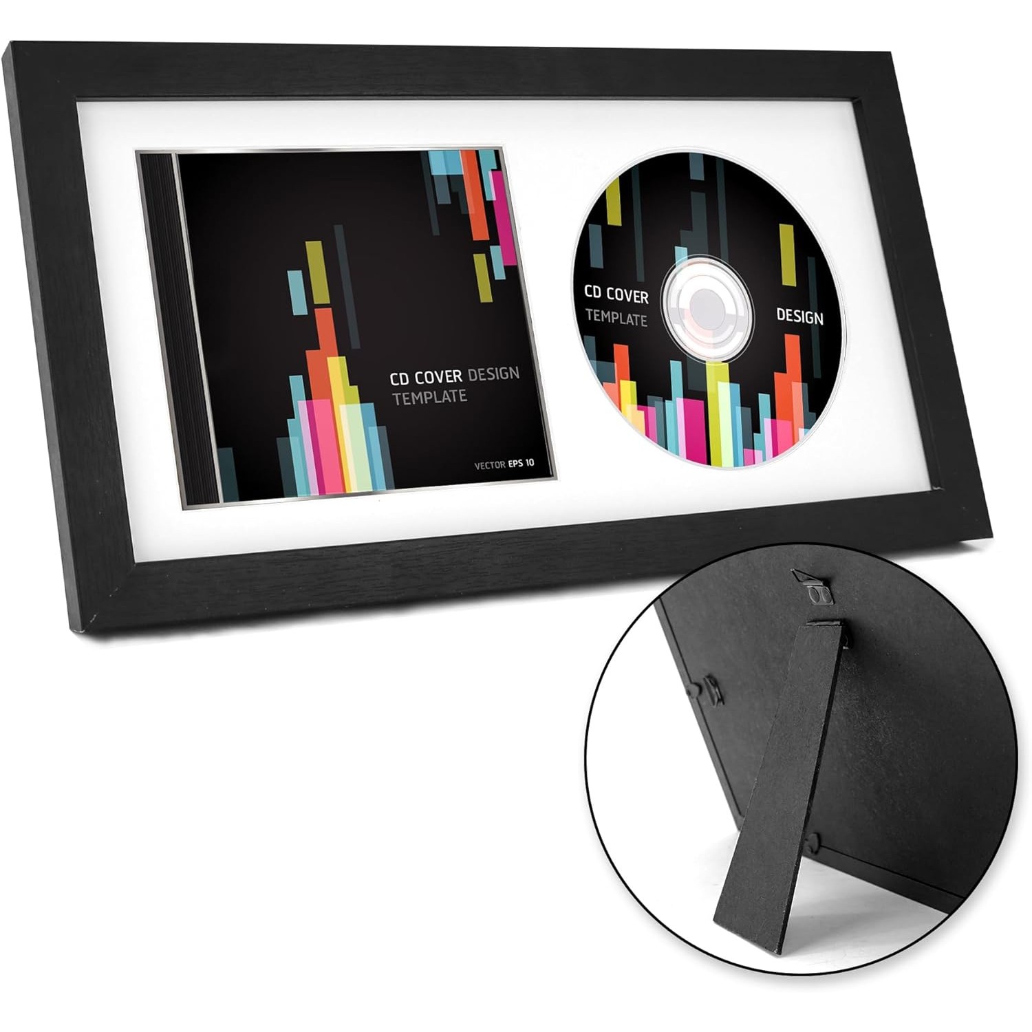 vitriin-raam.jpg (Squared) FramePro CD-plaadi ja ümbrise vitriin-raam, 36x20 cm, valge - Pilt 1