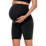 Rasedate lühikesed joogapüksid 15 cm, must