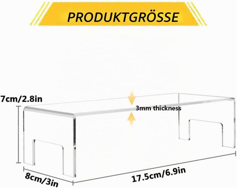 Läbipaistvad akrüülist esitlusalused, 2 tk
