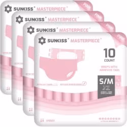 SUNKISS täiskasvanute mähkmed, suurus M, 40 tk, roosa