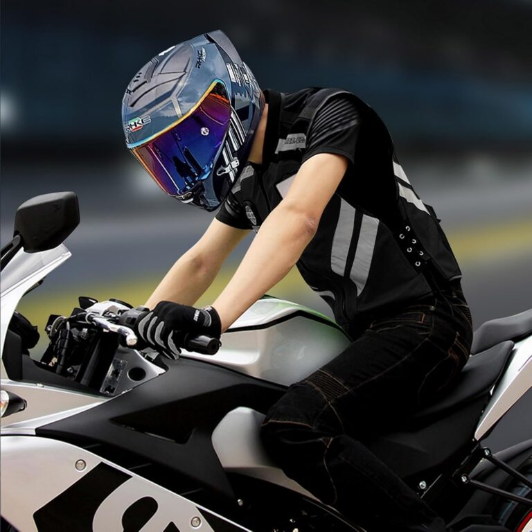 Helkuritega mootorratta turvavest, must, suurus 4XL