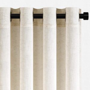 Poolläbipaistvad linased öösikardinad, 140 x 245 cm, 2 tk, beež