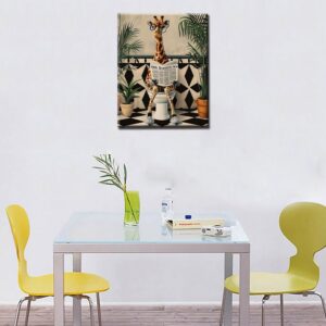 numbrite järgi maalimine kaelkirjak tualetis – Numbrite järgi maalimine: Kaelkirjak tualetis (40 x 50 cm)