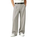 Meeste laiad chino-püksid Loose Stretch – Helehall 34W/30L