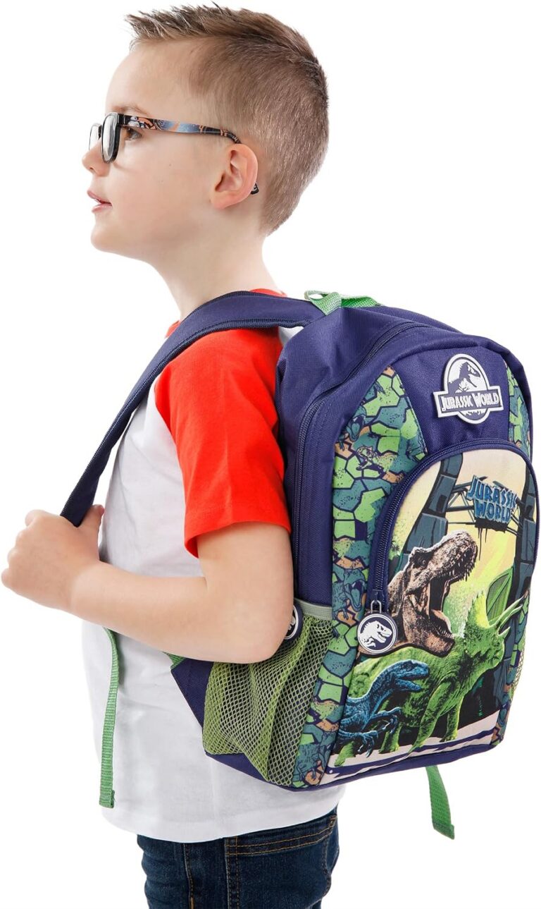 Jurassic World laste seljakott dinosaurustega, sinine