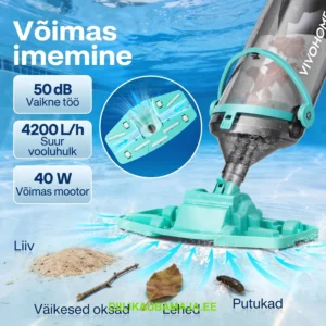 Juhtmevaba basseinitolmuimeja teleskoopvarrega 278 cm
