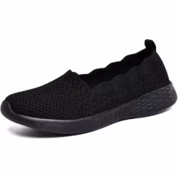 Naiste hingavad Slip-On vabaajajalatsid, mustad, suurus 35.5