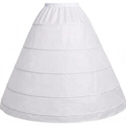 Crinoline alusseelik 5 rõngaga, valge, noortele ja täiskasvanutele