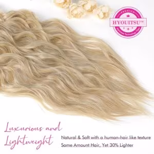 REECHO Clip-in juuksepikendused, 4 tk, 60 cm, naturaalne blond