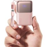 INIU akupank 10000mAh 45W LED-ekraaniga, roosa