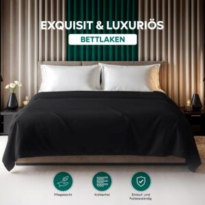 Utopia Bedding voodilina 225 x 255 cm, must