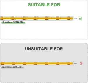 2-kontaktilised 10 mm LED-riba kiirühendused, 10 tk