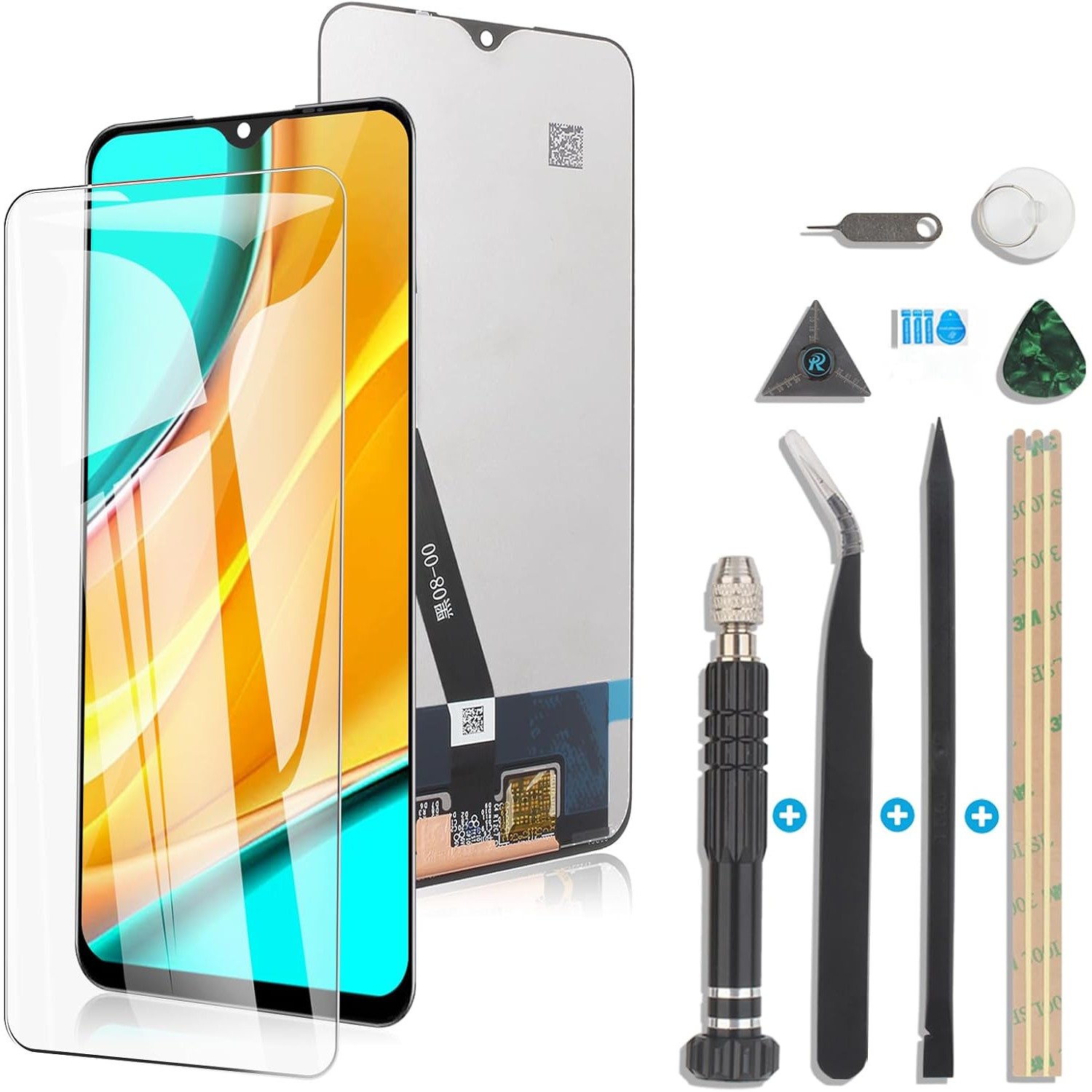 xiaomi redmi 9 lcd ekraan (Squared) LCD ekraan ja puutepaneel Xiaomi Redmi 9-le (must) - Pilt 1