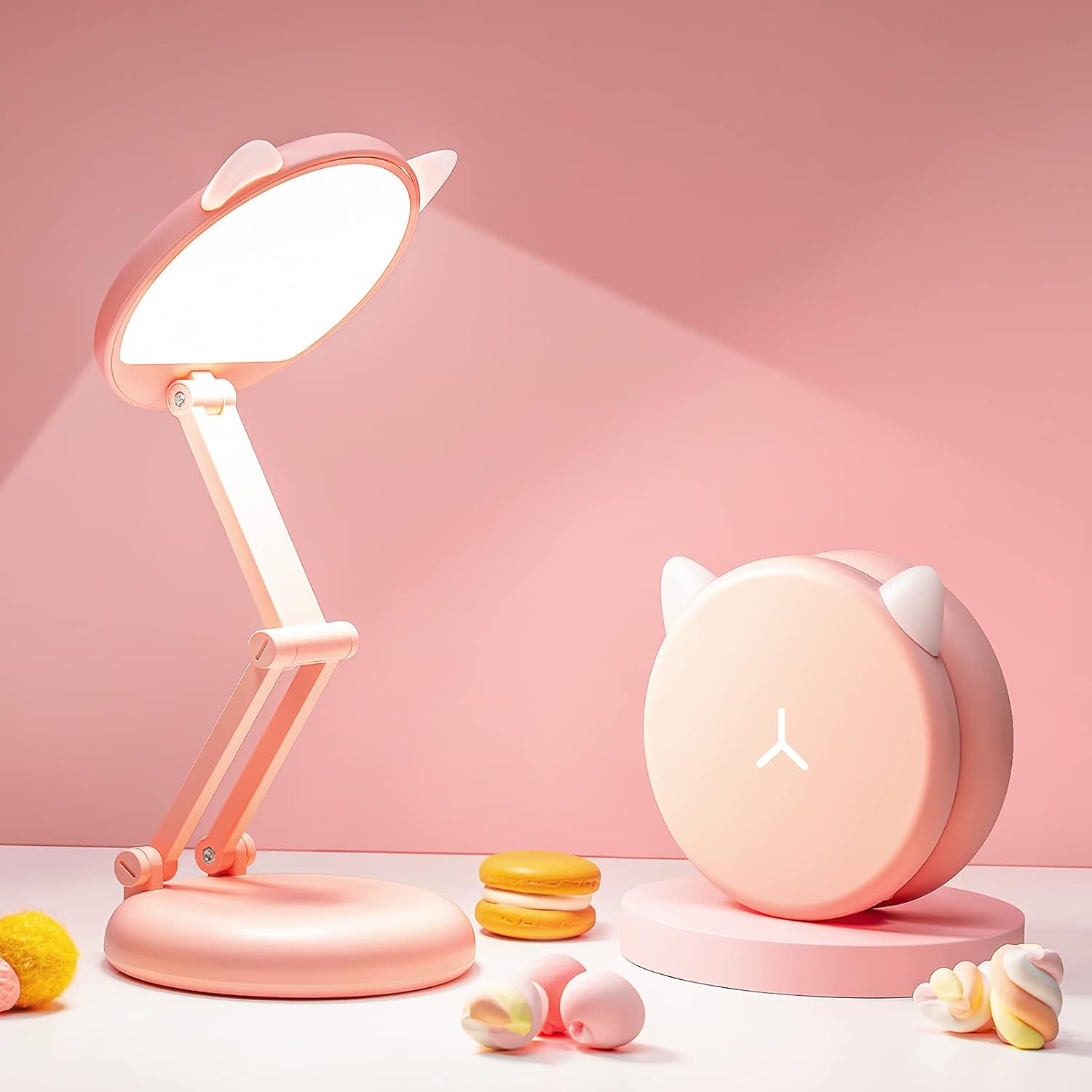 laste led laualamp Kokkupandav laste LED laualamp akuga 3600mAh, roosa