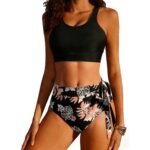 Naiste lilleline push-up bikiinikomplekt, XL