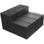 Pehmendusvahust siseosad kohvritele, 4 tk (25x15x5 cm)