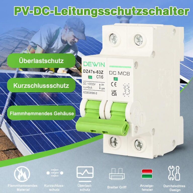 Alalisvoolu kaitselüliti PV-süsteemile 2P 16A 1000V DC