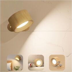Feallive puiduimitatsiooniga LED seinavalgusti USB-laadimisega