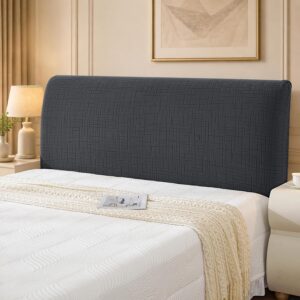 Elastne voodipeatsi kate 120 cm, tumehall