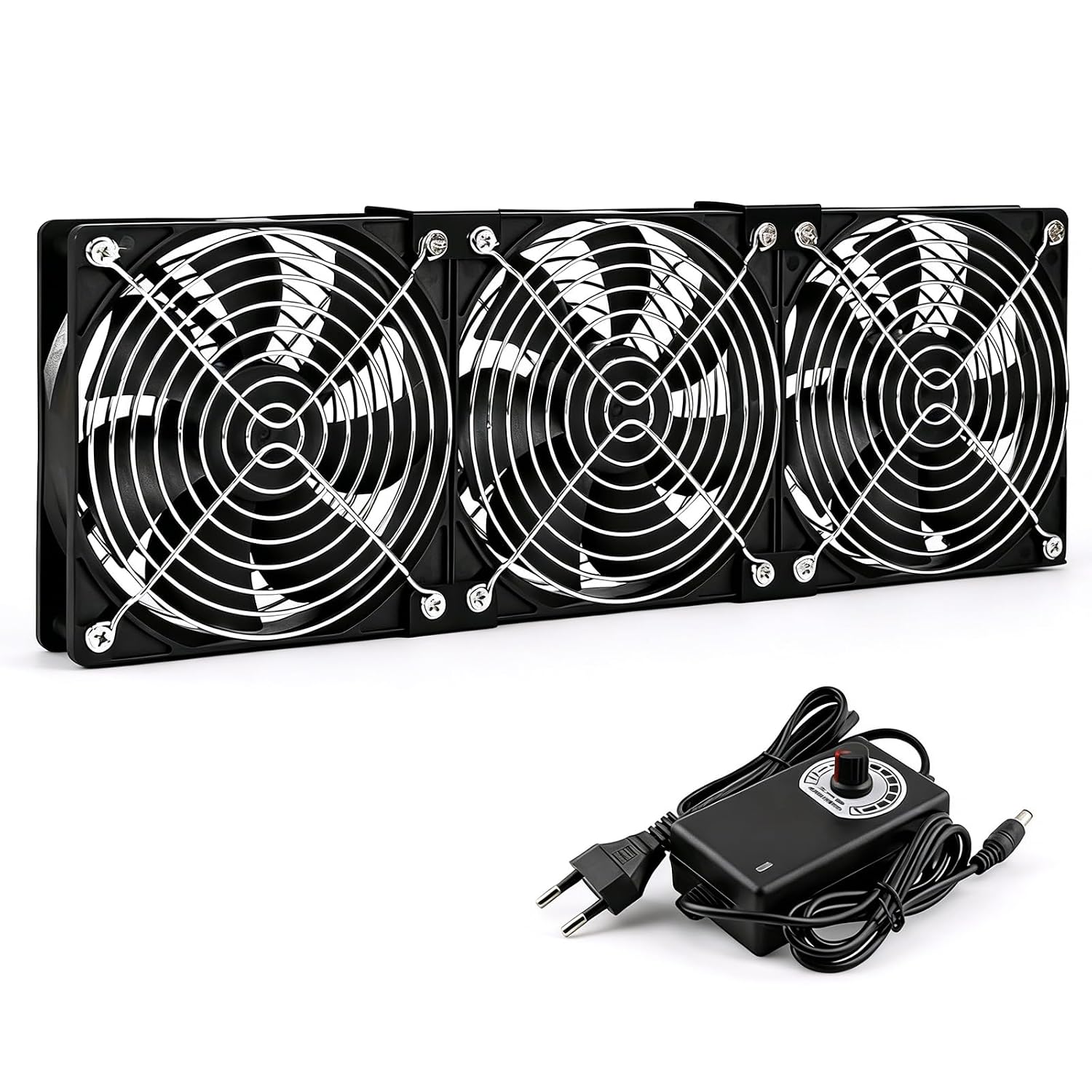 korpuseventilaatorid kiiruse regulaatoriga korpuseventilaatorid kiiruse regulaatoriga – 120 mm korpuseventilaatorid 230V kiiruse regulaatoriga, 3 tk