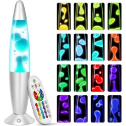 Värvimuutev LED laavalamp puldiga – 17 värvi