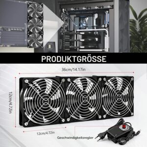 korpuseventilaatorid kiiruse regulaatoriga – 120 mm korpuseventilaatorid 230V kiiruse regulaatoriga, 3 tk