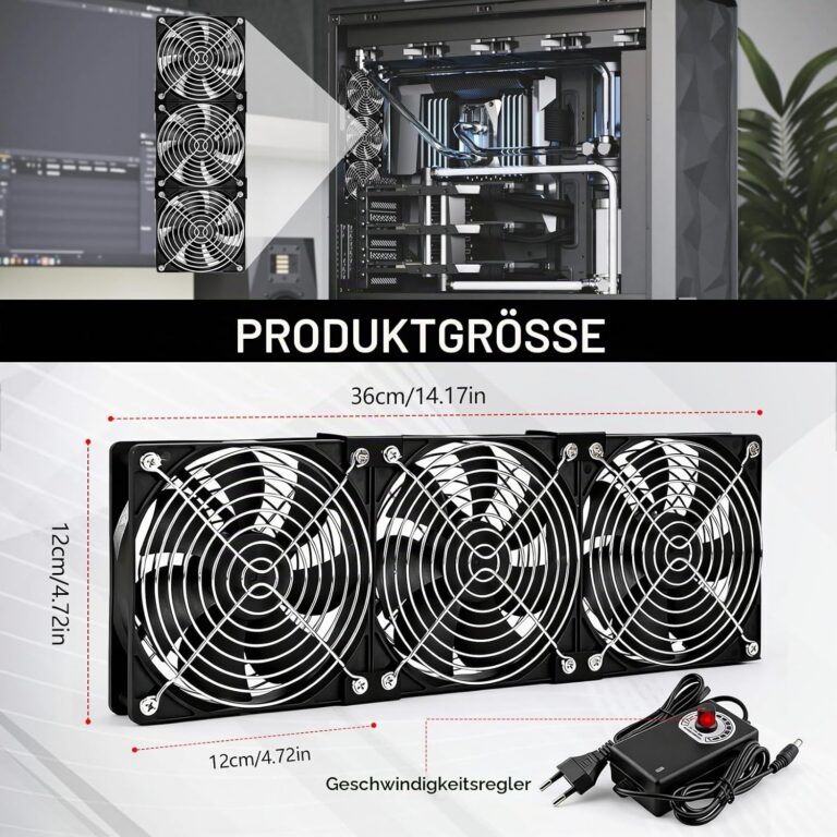 korpuseventilaatorid kiiruse regulaatoriga – 120 mm korpuseventilaatorid 230V kiiruse regulaatoriga, 3 tk
