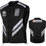Helkuritega mootorratta turvavest, must, suurus 4XL