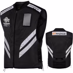 Helkuritega mootorratta turvavest, must, suurus 4XL